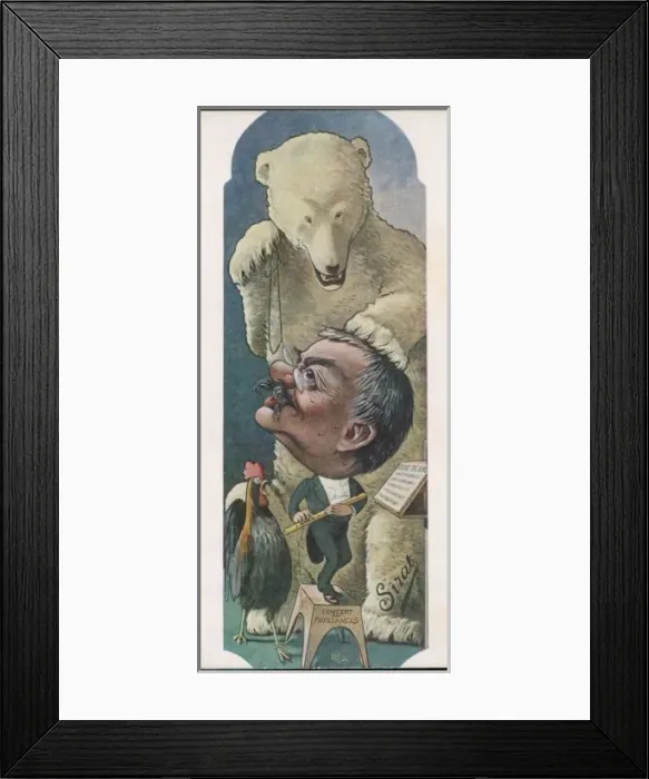 Framed Print : Delcasse Caricatured Framed Print : Delcasse Caricatured