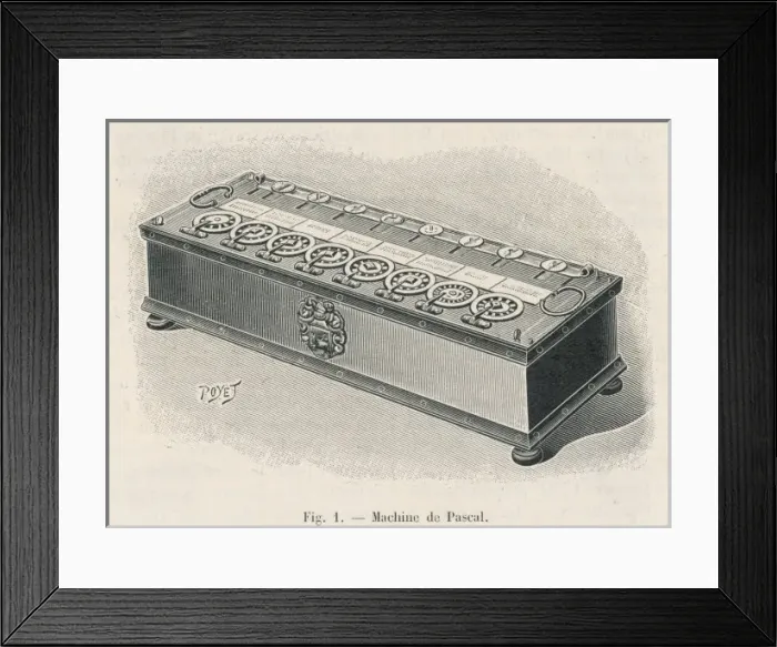 Framed Print : Pascals Calculator Framed Print : Pascals Calculator