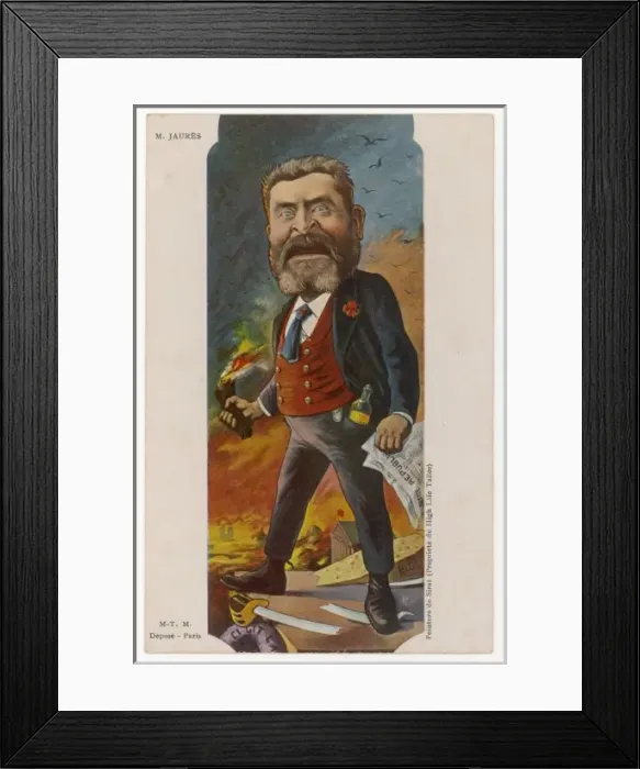 Framed Print : Jaures Caricature Framed Print : Jaures Caricature