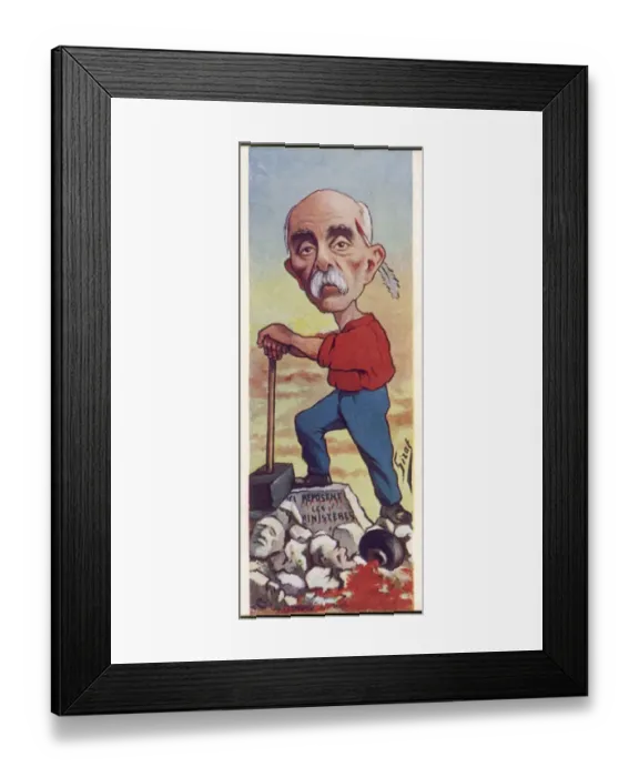 Framed Print : Clemenceau Caricature