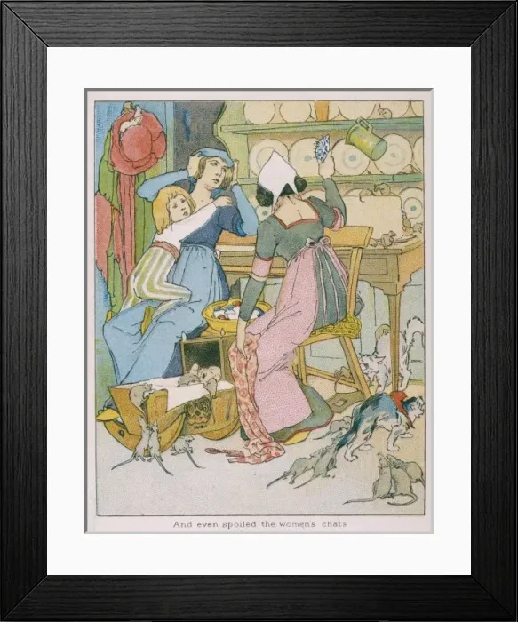Framed Print : Pied Piper / Rats / Woodward Framed Print : Pied Piper / Rats / Woodward