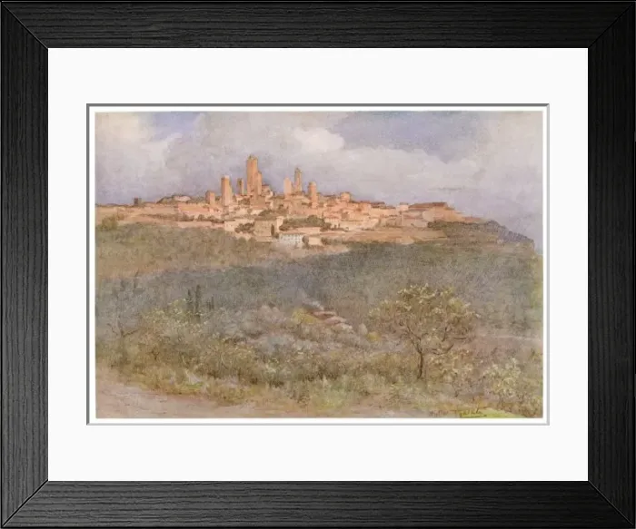 Framed Print : Italy / San Gimignano 1913 Framed Print : Italy / San Gimignano 1913