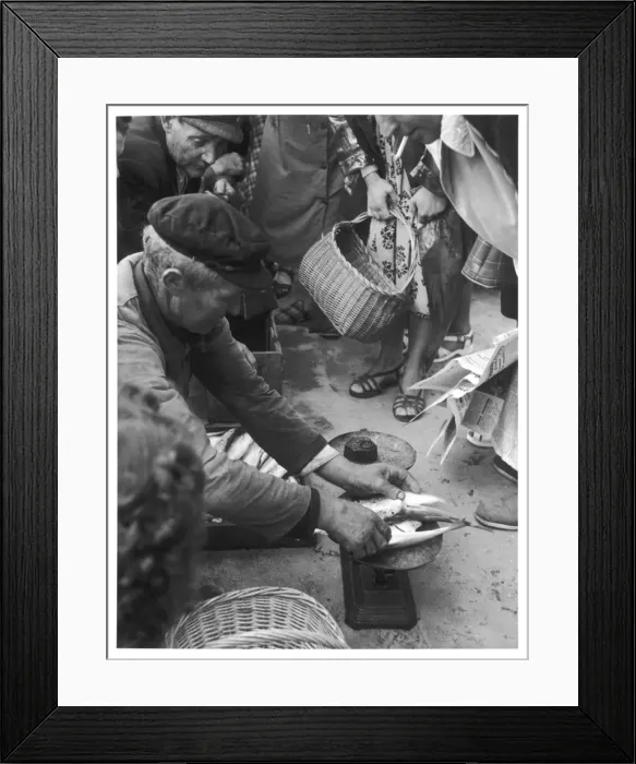 Framed Print : Selling Fish / Brittany Framed Print : Selling Fish / Brittany