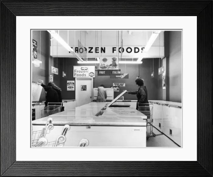 Framed Print : Frozen Food Shop / 1970S Framed Print : Frozen Food Shop / 1970S