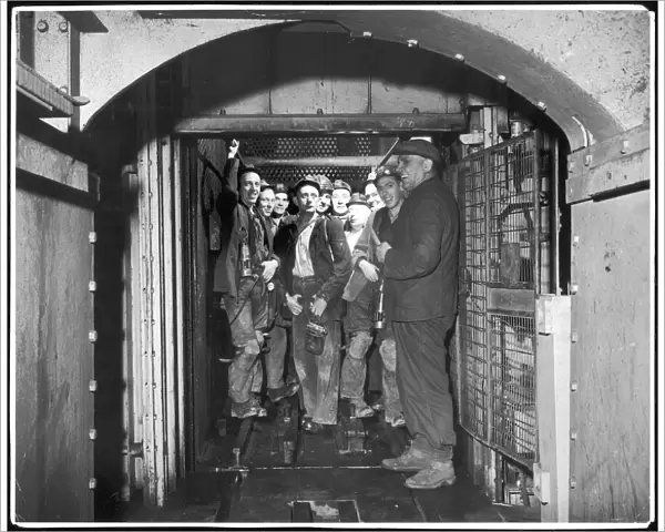 Miners in a Lift Shaft