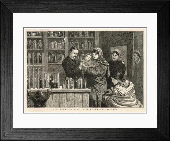 Framed Print : Vaccination Station / 1880 Framed Print : Vaccination Station / 1880
