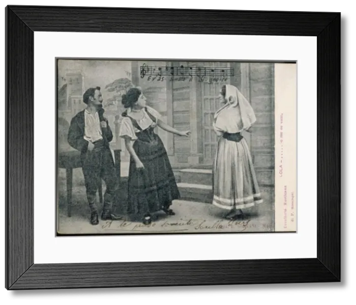 Framed Print : Mascagni / Cav - Postcar Framed Print : Mascagni / Cav - Postcar