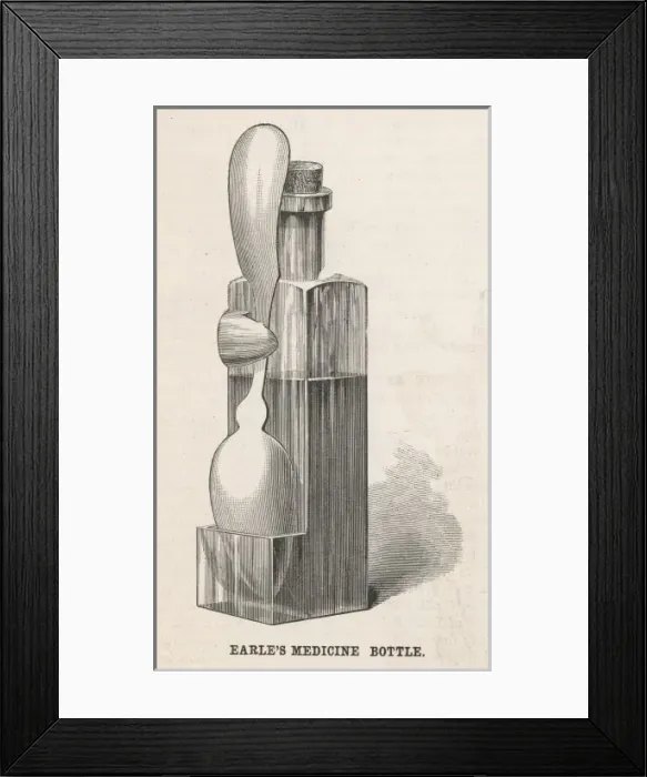Framed Print : Earles Medicine Bottle Framed Print : Earles Medicine Bottle