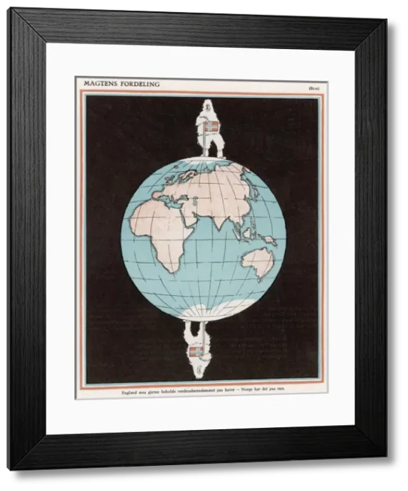 Framed Print : Norway / Cartoon View 1919 Framed Print : Norway / Cartoon View 1919