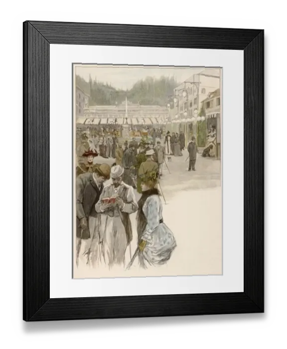 Framed Print : Spa / Visitors at Karlsbad Framed Print : Spa / Visitors at Karlsbad