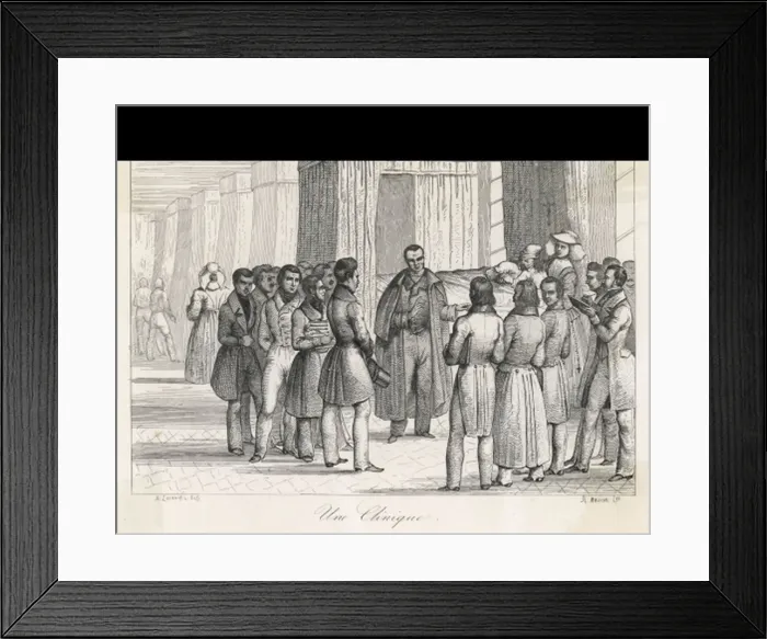 Framed Print : Doctor and Students / 1835 Framed Print : Doctor and Students / 1835