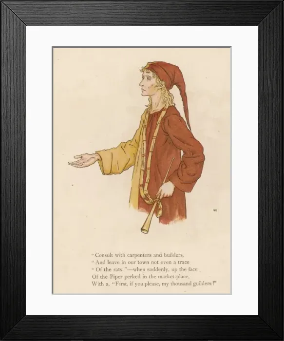 Framed Print : Pied Piper Asks his Fee Framed Print : Pied Piper Asks his Fee
