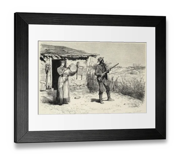 Framed Print : Racial / Settler & Wife Framed Print : Racial / Settler & Wife