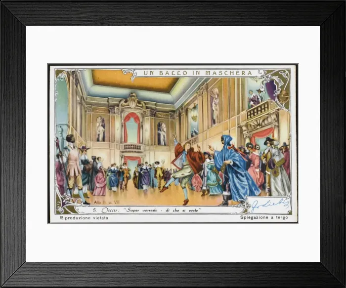 Framed Print : Verdi / Ballo / Liebig 5 Framed Print : Verdi / Ballo / Liebig 5