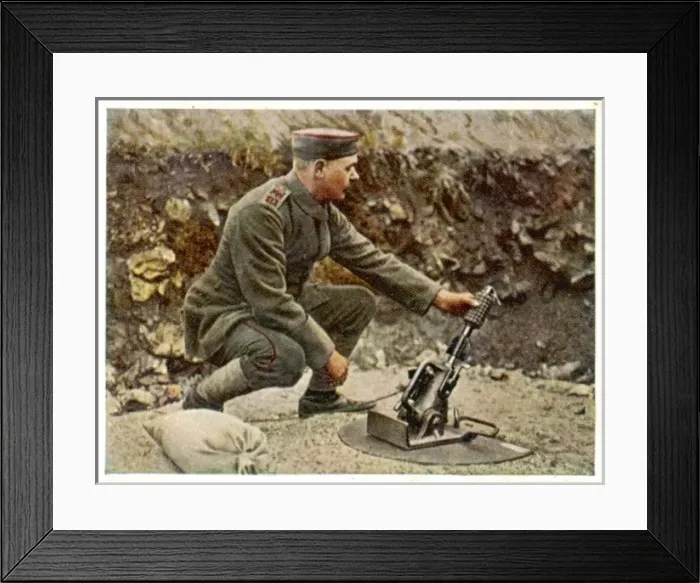 Framed Print : Grenade Thrower 1917 Framed Print : Grenade Thrower 1917