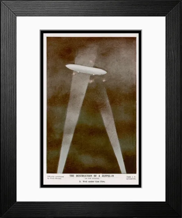 Framed Print : Destruction of Zeppelin Framed Print : Destruction of Zeppelin