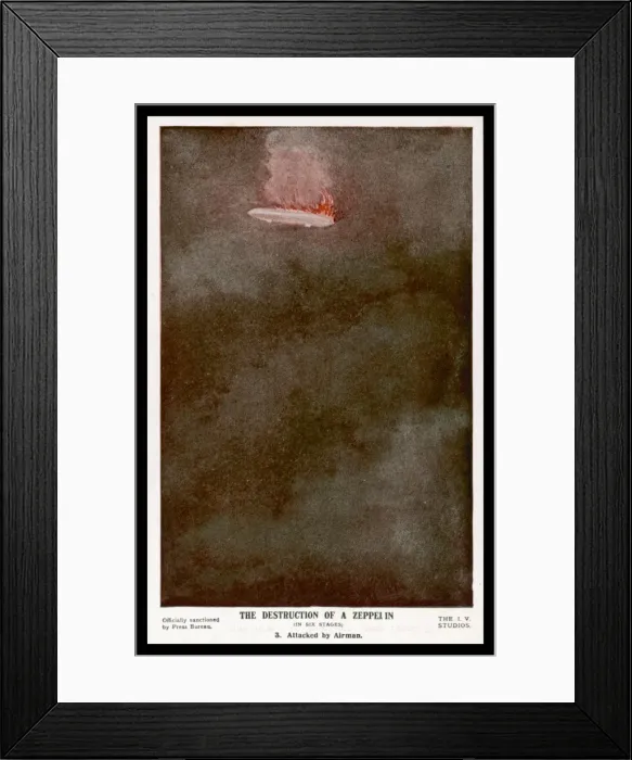 Framed Print : Destruction of Zeppelin Framed Print : Destruction of Zeppelin