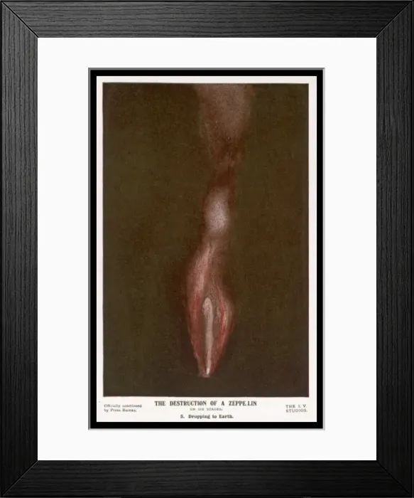 Framed Print : Destruction of Zeppelin Framed Print : Destruction of Zeppelin