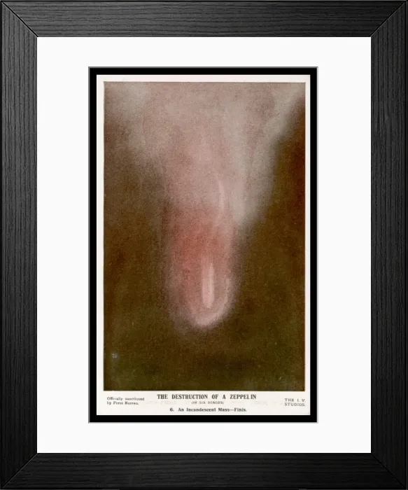 Framed Print : Destruction of Zeppelin Framed Print : Destruction of Zeppelin