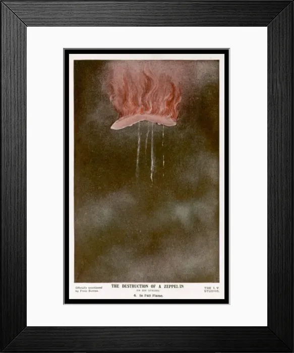 Framed Print : Destruction of Zeppelin Framed Print : Destruction of Zeppelin