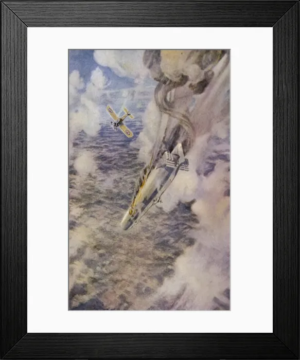 Framed Print : Warneford Shoots Zep Framed Print : Warneford Shoots Zep