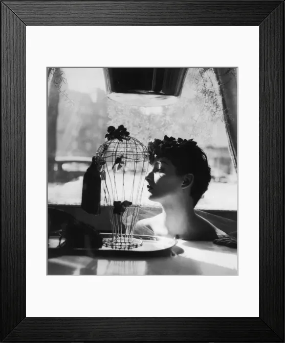 Framed Print : New Hat Modelled in Shop Framed Print : New Hat Modelled in Shop