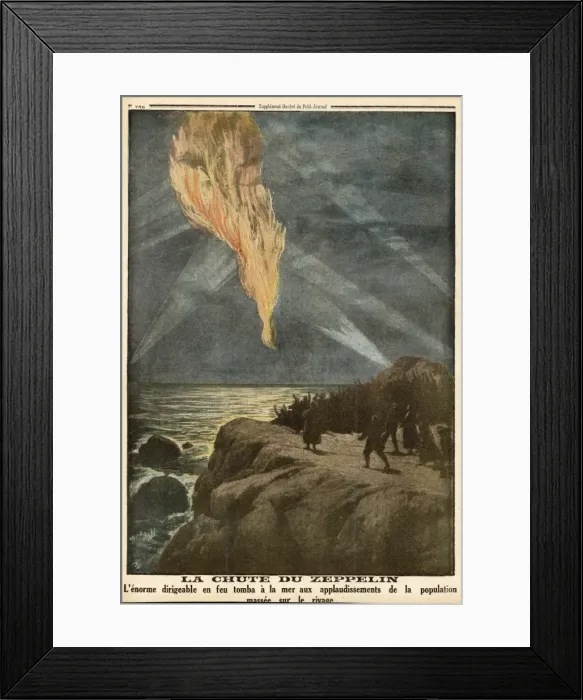 Framed Print : Zep Downed on Brit Coast Framed Print : Zep Downed on Brit Coast