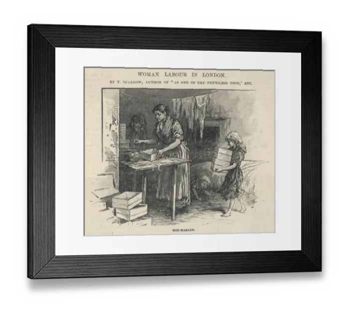 Framed Print : Box Making in London Framed Print : Box Making in London