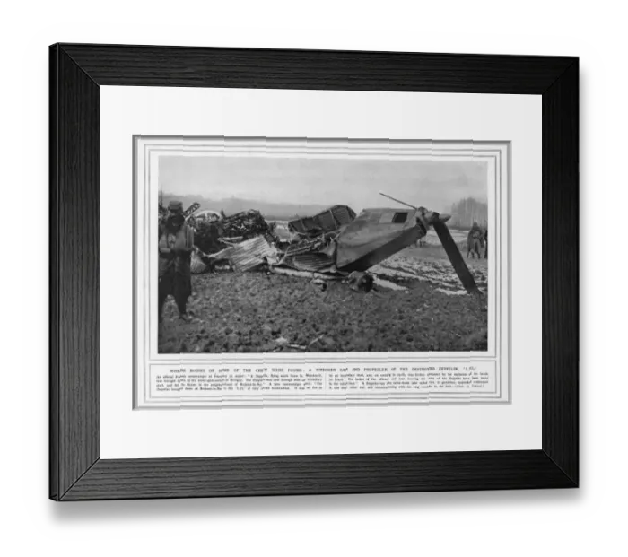 Framed Print : L77 Zeppelin Destroyed Framed Print : L77 Zeppelin Destroyed