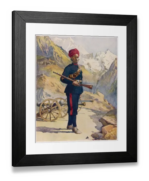 Framed Print : Indian Gunner / 1911 Framed Print : Indian Gunner / 1911