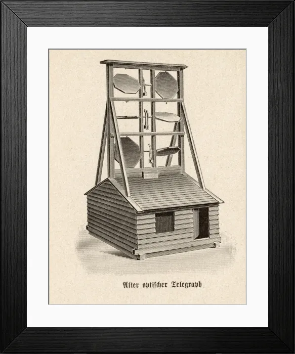Framed Print : Shutter Telegraph C18Th Framed Print : Shutter Telegraph C18Th