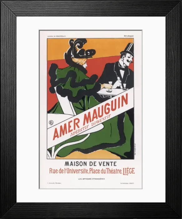 Framed Print : Advert / Amer Mauguin 1896 Framed Print : Advert / Amer Mauguin 1896