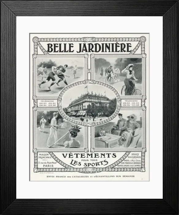 Framed Print : Advert / Sportswear 1907 Framed Print : Advert / Sportswear 1907