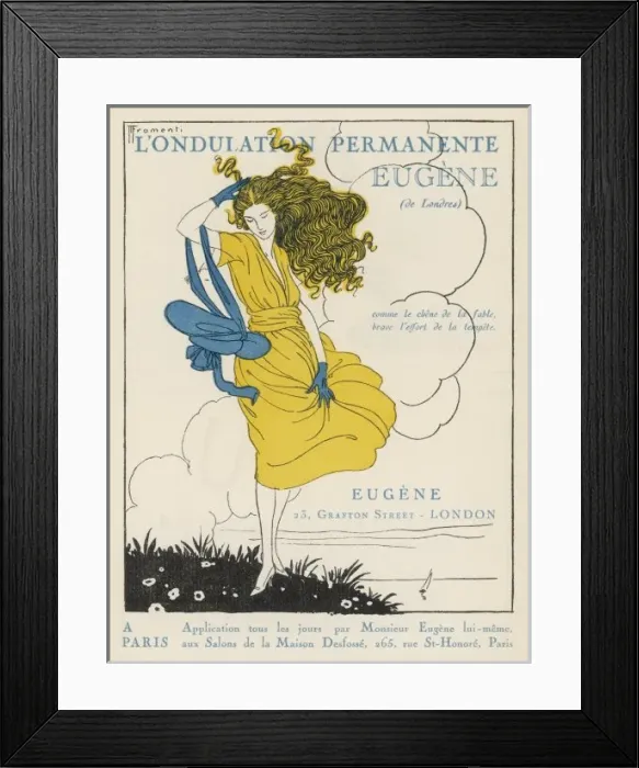 Framed Print : Advert / Eugene Hairwave Framed Print : Advert / Eugene Hairwave