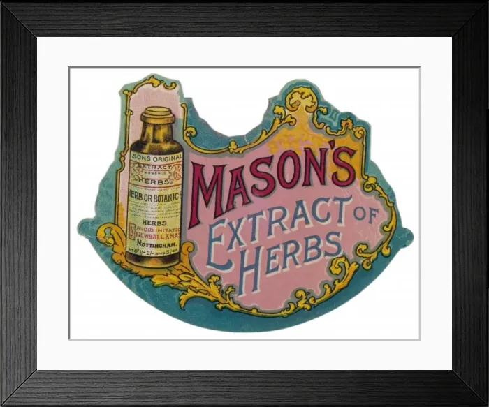 Framed Print : Advert / Masons Extract Framed Print : Advert / Masons Extract
