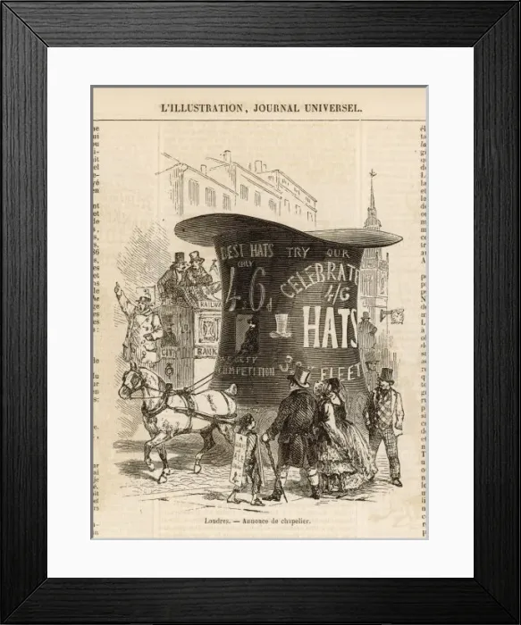 Framed Print : Advert / London Hatter Framed Print : Advert / London Hatter
