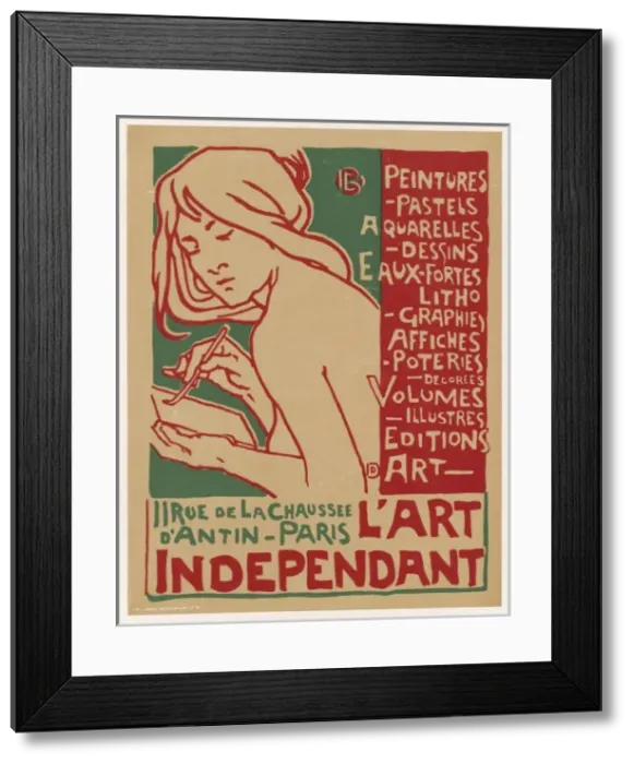 Framed Print : Advert / L art Independant Framed Print : Advert / L art Independant