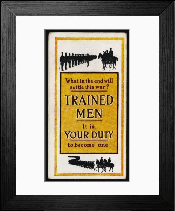 Framed Print : Recruitment Poster / Wills Framed Print : Recruitment Poster / Wills