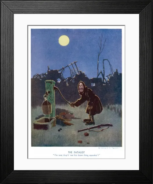 Framed Print : Ww1 Cartoon / Squeaky Pump Framed Print : Ww1 Cartoon / Squeaky Pump