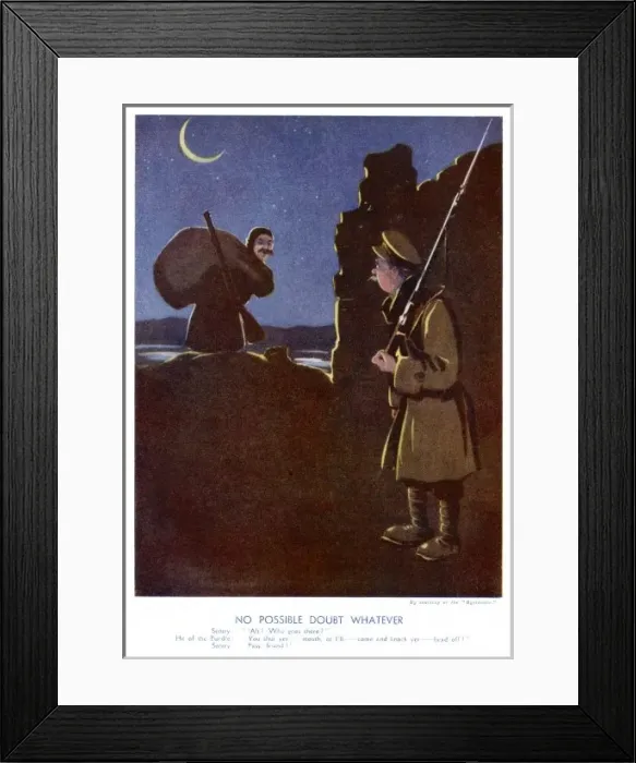 Framed Print : Ww1 Cartoon / No Doubt Framed Print : Ww1 Cartoon / No Doubt