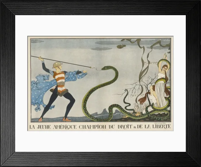 Framed Print : Ww1 Cartoon / Usa Rescue Framed Print : Ww1 Cartoon / Usa Rescue