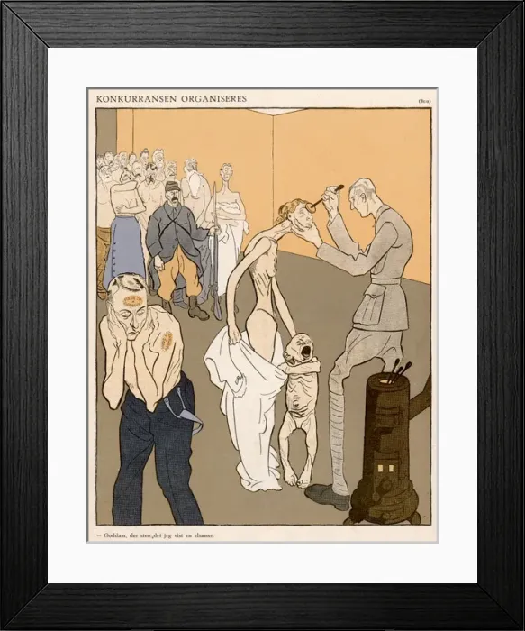 Framed Print : Ww1 Cartoon / German Guilt Framed Print : Ww1 Cartoon / German Guilt