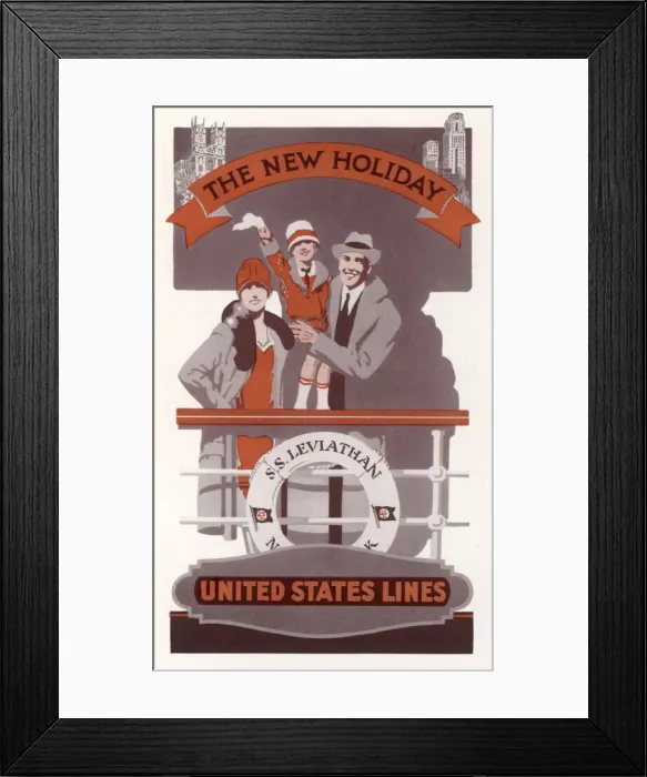 Framed Print : Advert / Sea / Us Lines Framed Print : Advert / Sea / Us Lines