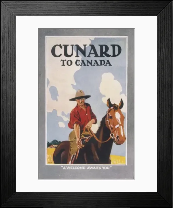 Framed Print : Advert / Sea to Canada Framed Print : Advert / Sea to Canada