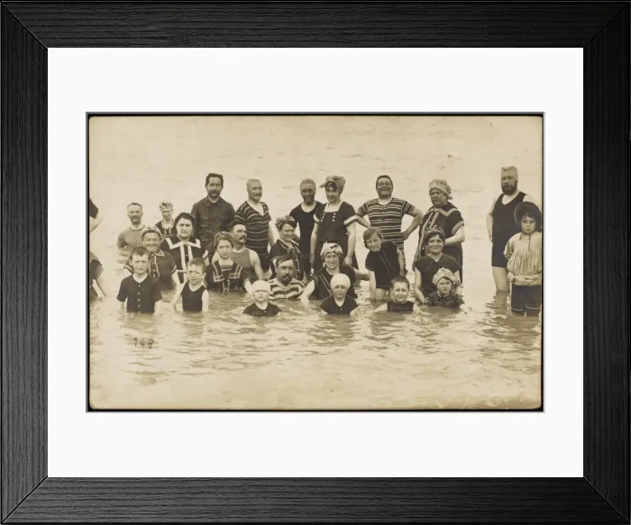 Framed Print : Group Photo of Bathers Framed Print : Group Photo of Bathers