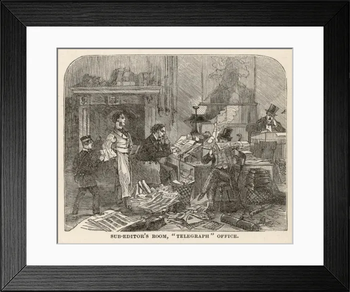 Framed Print : EDITING, TELEGRAPH Framed Print : EDITING, TELEGRAPH