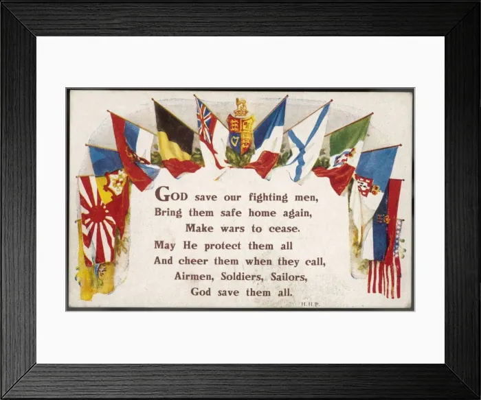 Framed Print : Ww1 Postcard Prayer Framed Print : Ww1 Postcard Prayer