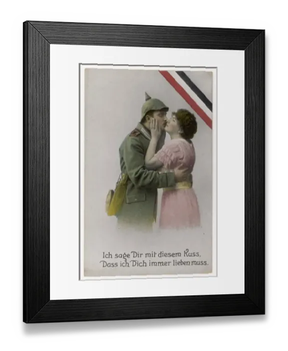 Framed Print : Ww1 Postcard German 1915 Framed Print : Ww1 Postcard German 1915