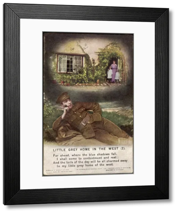 Framed Print : Ww1 Soldier Grey Home Framed Print : Ww1 Soldier Grey Home
