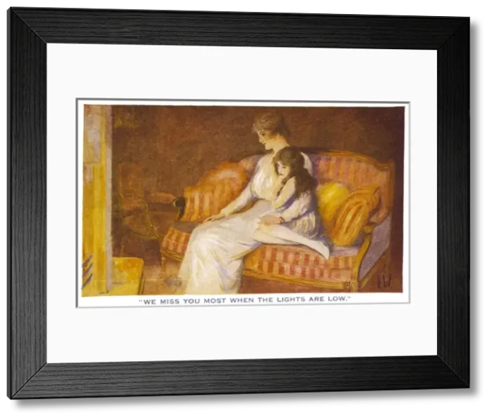 Framed Print : Ww1 Postcard Low Lights Framed Print : Ww1 Postcard Low Lights